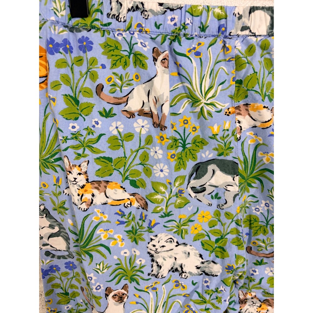 Printfresh Pajama Pants Womens S Blue Must Love Cats Print Cotton Lounge - Picture 5 of 13